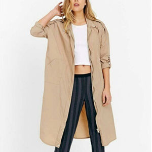 UNIF X Urban Outfitters Tan Zip Up Long Jacket